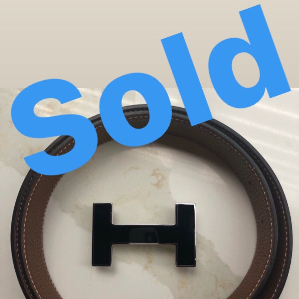 Hermes Women Reversible Brown/Black Belt 80cm